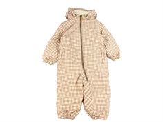 Lil Atelier sandshell checkered snowsuit